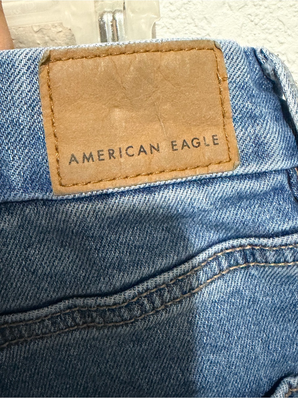 American Eagle Light Wash Straight Long Jeans - Picture 4 of 6